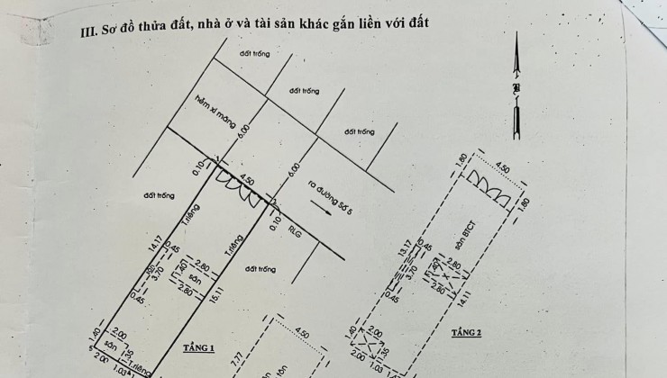 Nhà bán,3tầng,70m2,4.5x15.5m2,hẻm 6m,nguyễn oanh,gò vấp,giá hơn 5ty